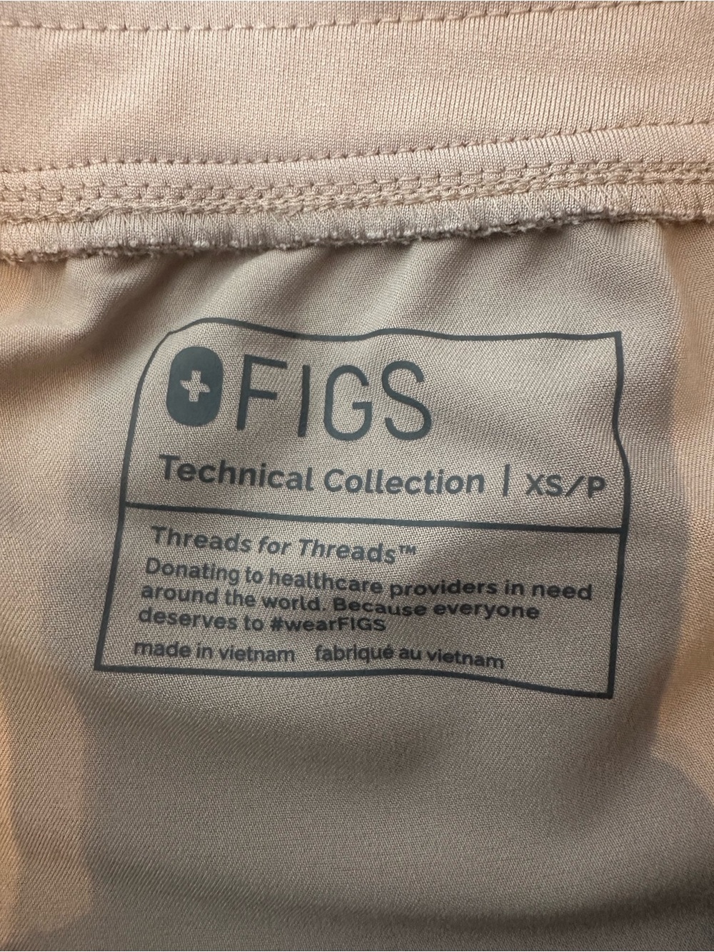 Figs Beige jogger size xs